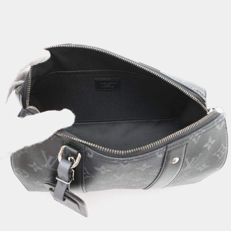 Pre Owned Louis Vuitton City Keepall Noir Monogram Eclipse Reverse Canvas Shoulder Bag