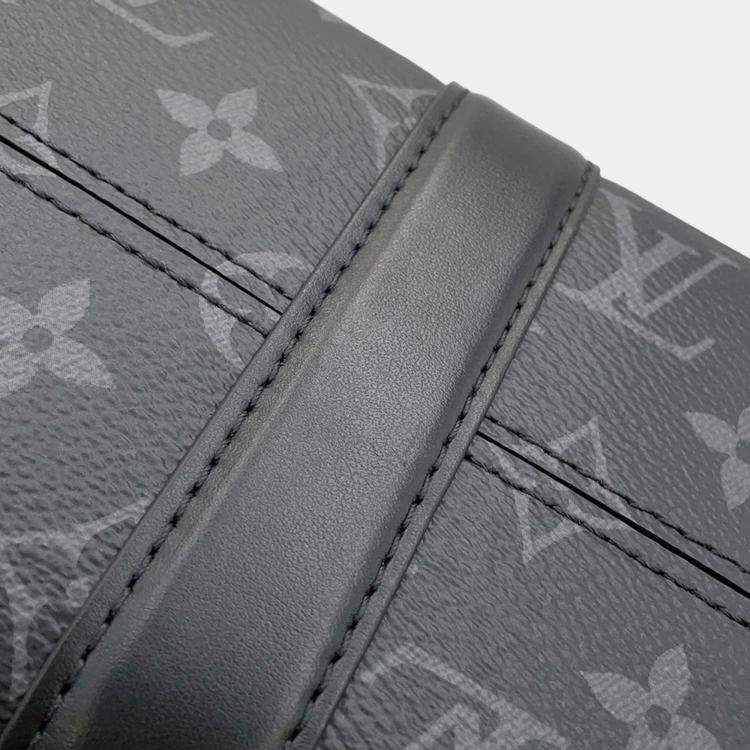 Pre Owned Louis Vuitton City Keepall Noir Monogram Eclipse Reverse Canvas Shoulder Bag
