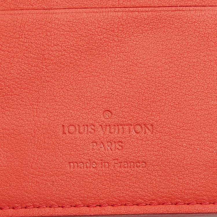 Pre Owned Louis Vuitton Orange Damier Infini Leather Multiple Wallet