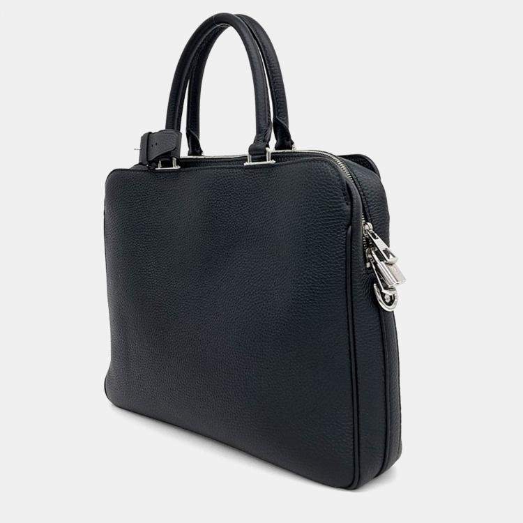 Pre Owned Louis Vuitton Black Leather Armand Briefcase