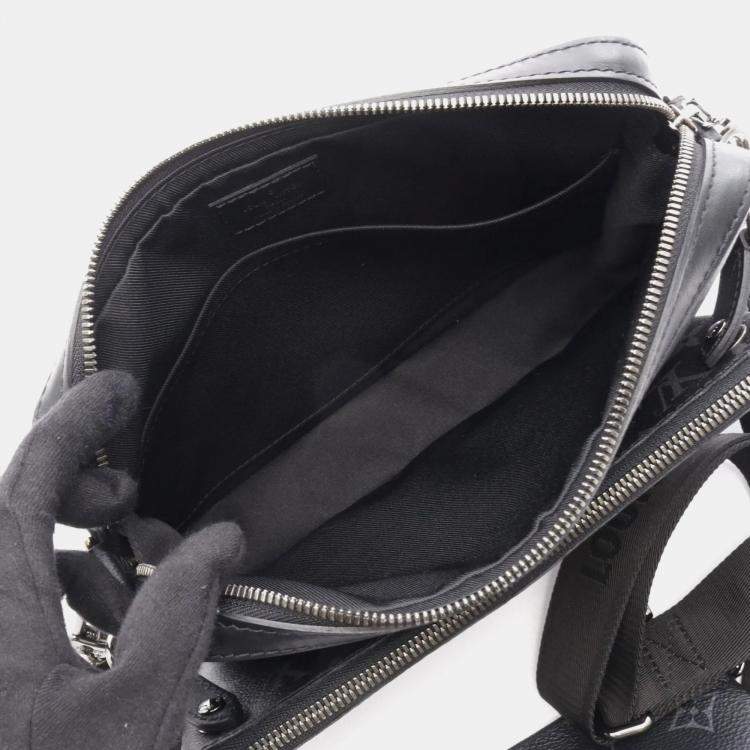 Pre Owned Louis Vuitton Trio Monogram Eclipse Black Grey Coated Canvas Shoulder Bag