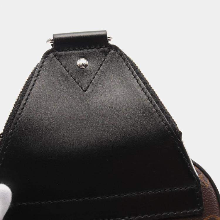 Pre Owned Louis Vuitton Avenue Monogram Macassar Brown Black Canvas Sling Bag