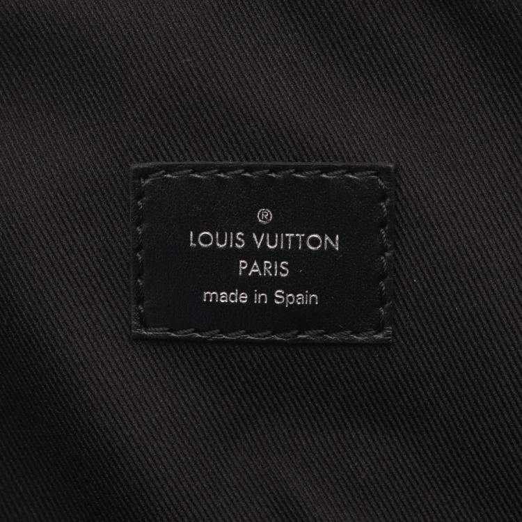 Pre Owned Louis Vuitton Avenue Monogram Macassar Brown Black Canvas Sling Bag