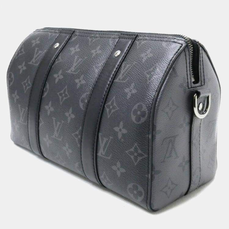 Pre Owned Louis Vuitton City Keepall Monogram Eclipse Coated Canvas Shoulder Bag