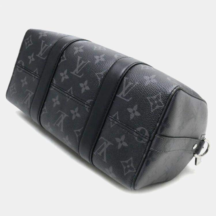 Pre Owned Louis Vuitton City Keepall Monogram Eclipse Coated Canvas Shoulder Bag
