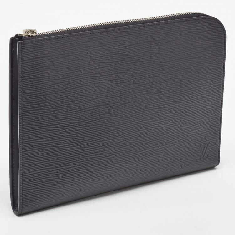 Pre Owned Louis Vuitton Black Epi Leather Pochette Homme Clutch Bag