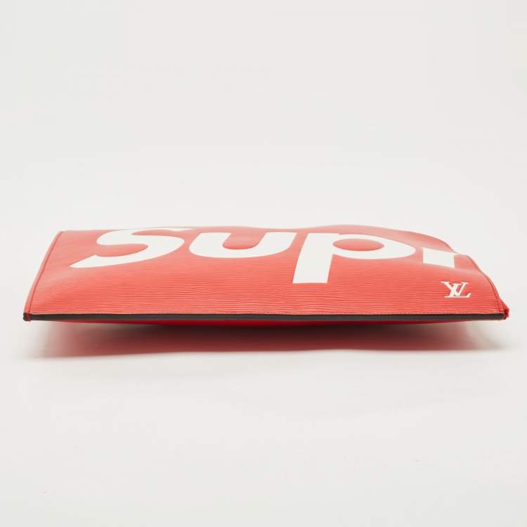 Pre Owned Louis Vuitton x Supreme Red Epi Leather Pochette Jour GM