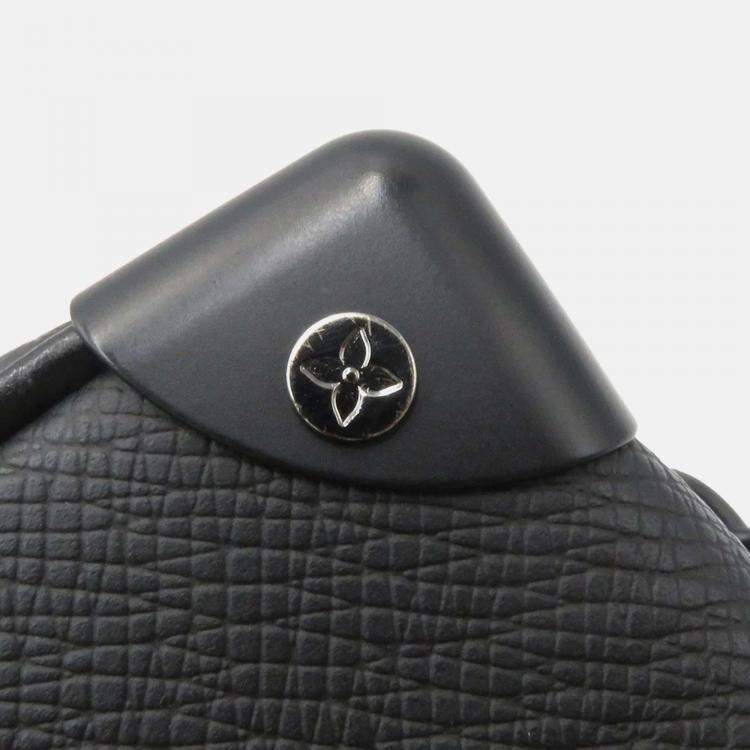 Pre Owned Louis Vuitton Mini Soft Trunk Noir/Righe Rainbow Taiga Leather Bag