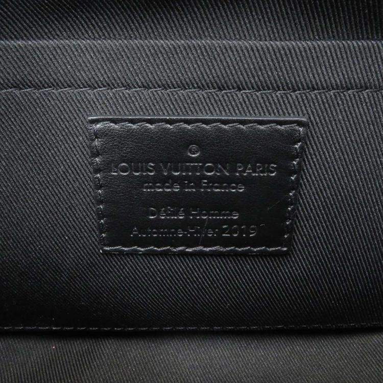 Pre Owned Louis Vuitton Mini Soft Trunk Noir/Righe Rainbow Taiga Leather Bag
