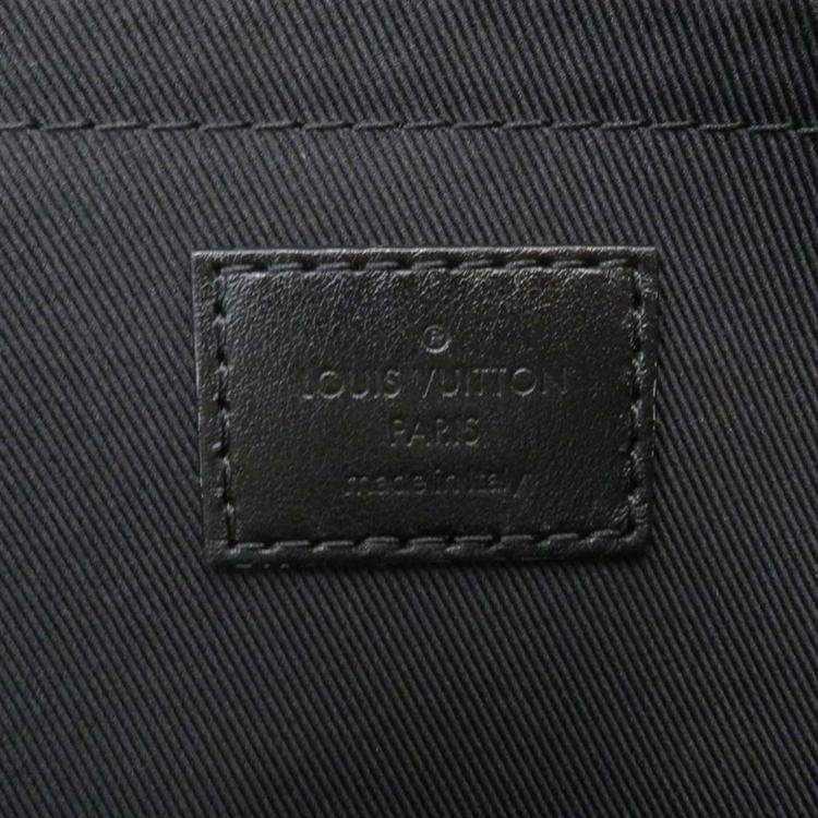 Pre Owned Louis Vuitton Soft Polochon Noir Monogram Macassar Coated Canvas Boston Bag