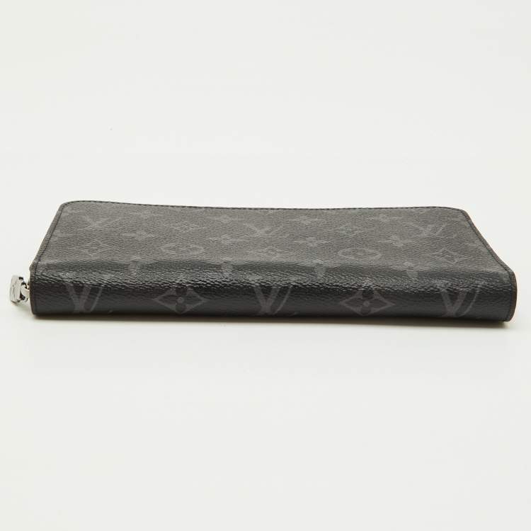 Pre Owned Louis Vuitton Monogram Eclipse Canvas Horizontal Zippy Wallet