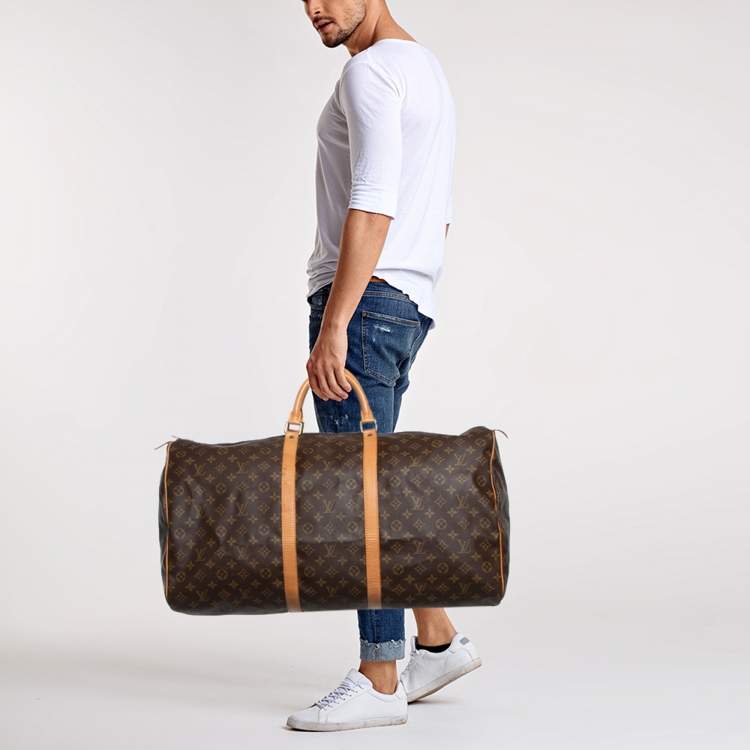 Pre Owned Louis Vuitton Monogram Canvas Keepall 60 Bag