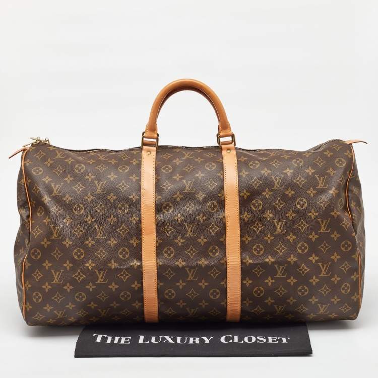 Pre Owned Louis Vuitton Monogram Canvas Keepall 60 Bag