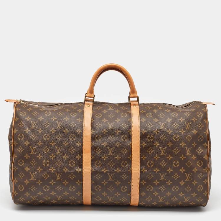 Pre Owned Louis Vuitton Monogram Canvas Keepall 60 Bag