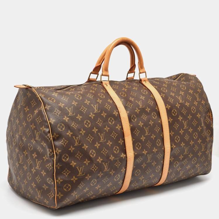 Pre Owned Louis Vuitton Monogram Canvas Keepall 60 Bag