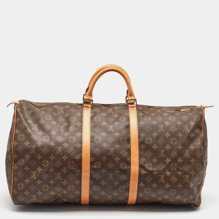 Pre Owned Louis Vuitton Monogram Canvas Keepall 60 Bag