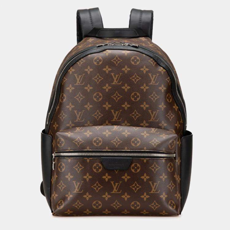Pre Owned Louis Vuitton Discovery PM Brown Noir Monogram Macassar PVC Leather Backpack