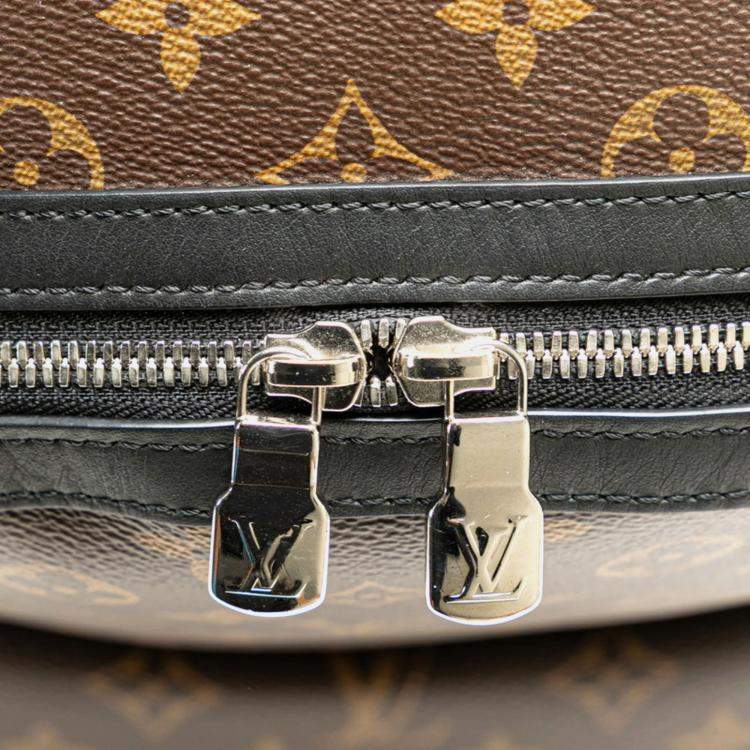 Pre Owned Louis Vuitton Discovery PM Brown Noir Monogram Macassar PVC Leather Backpack
