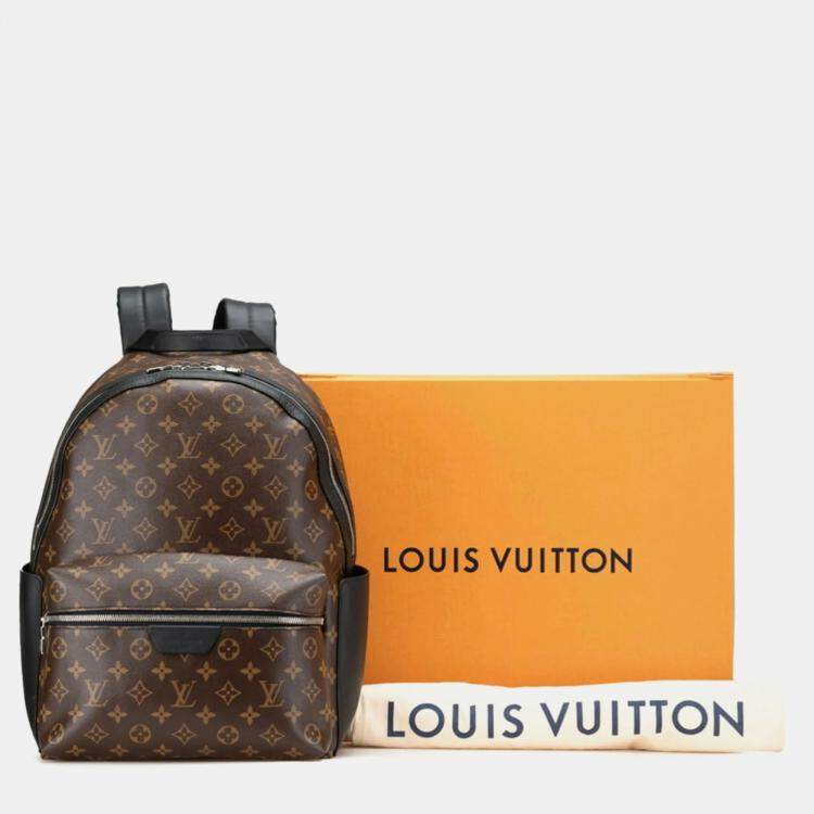 Pre Owned Louis Vuitton Discovery PM Brown Noir Monogram Macassar PVC Leather Backpack