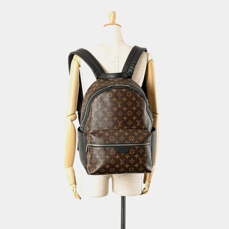 Pre Owned Louis Vuitton Discovery PM Brown Noir Monogram Macassar PVC Leather Backpack