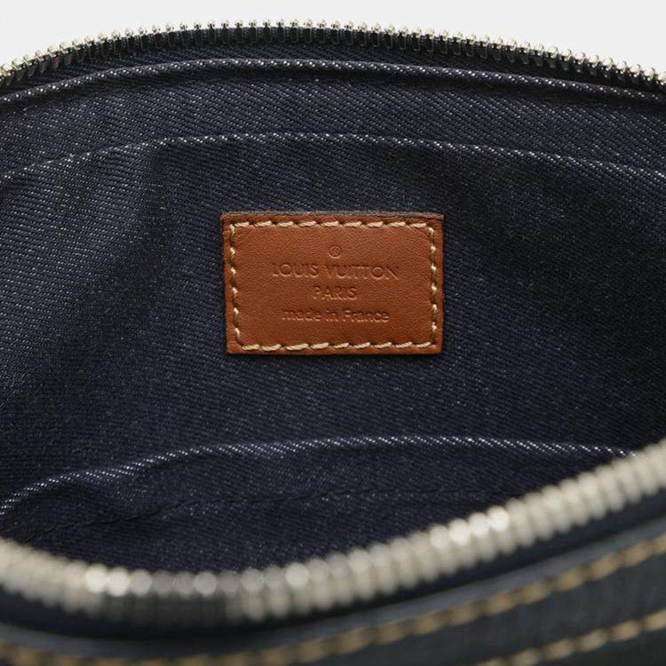 Pre Owned Louis Vuitton Trio Messenger Black Canvas Shoulder Bag