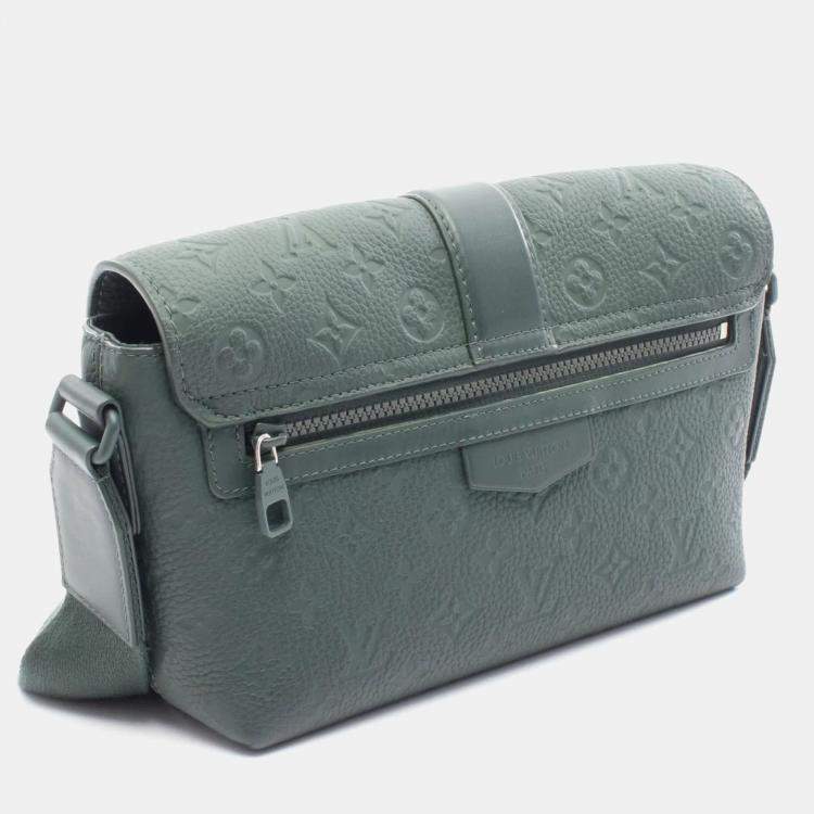 Pre Owned Louis Vuitton Cape Green Leather Shoulder Bag