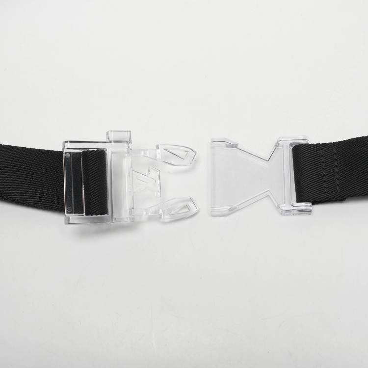 Pre Owned Louis Vuitton Black Puffer Leather Asymmetrical Sling Bag