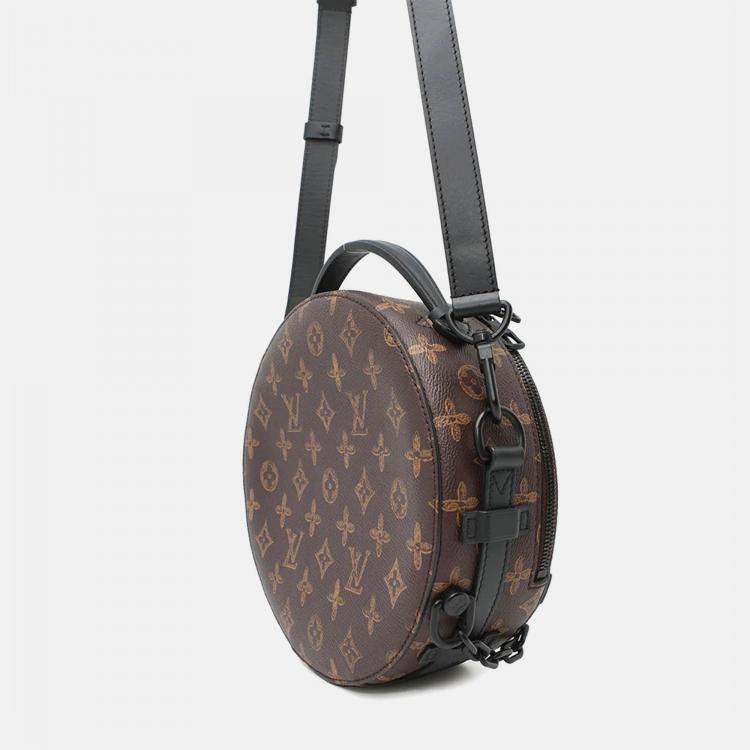 Pre Owned Louis Vuitton Wheel Box Noir Monogram