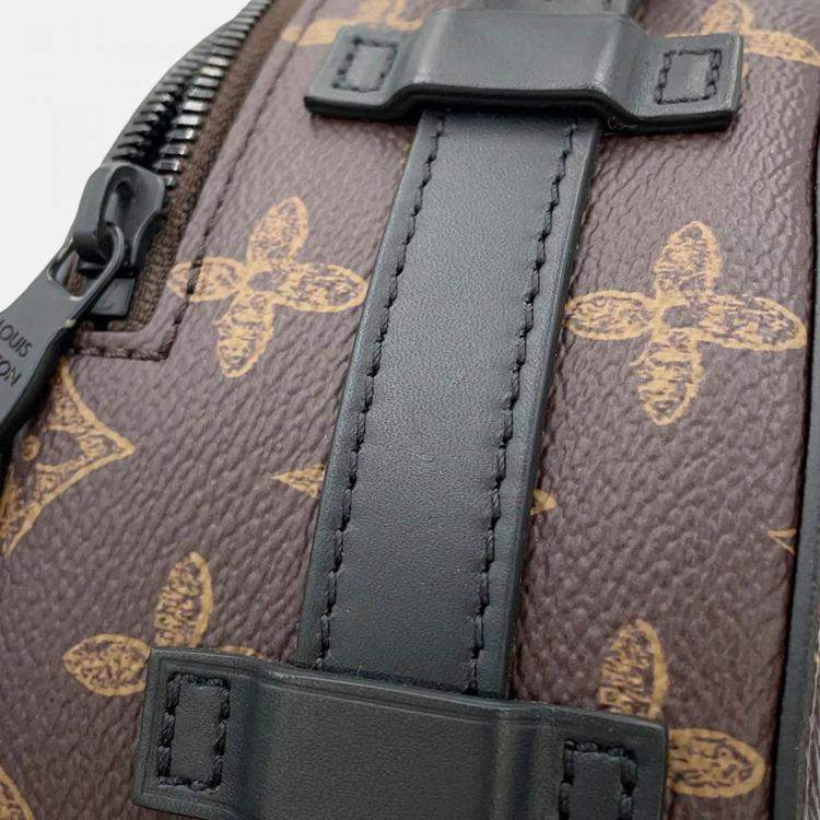 Pre Owned Louis Vuitton Wheel Box Noir Monogram