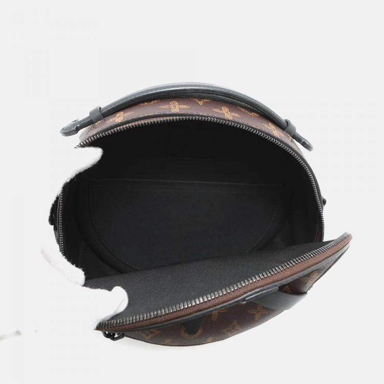 Pre Owned Louis Vuitton Wheel Box Noir Monogram
