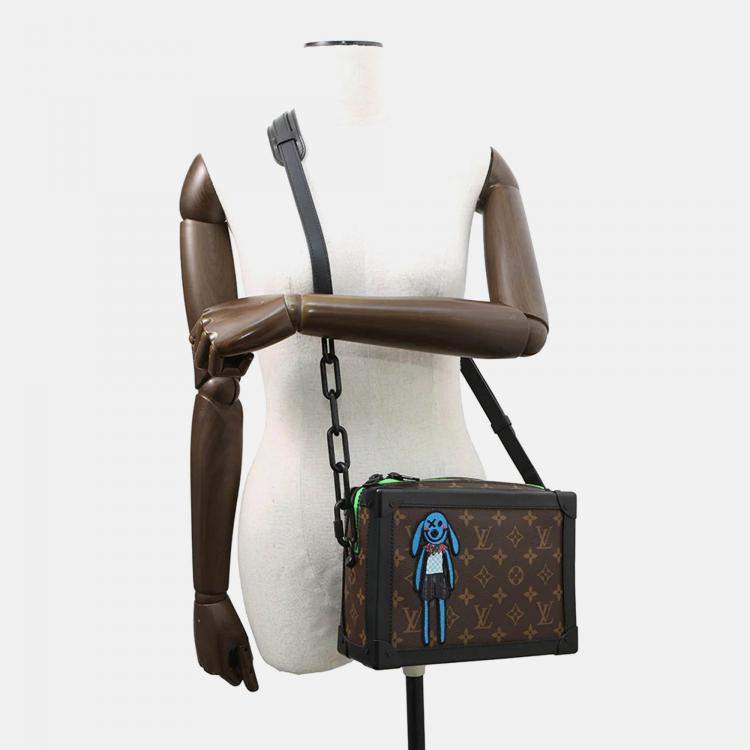 Pre Owned Louis Vuitton Lv Friend Soft Trunk Virgil Abloh Brown/Noir Monogram Macassar Canvas