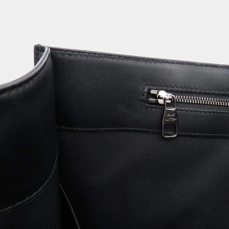 Pre Owned Louis Vuitton Sac Plat 24H Noir Monogram Eclipse