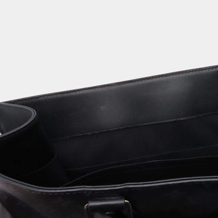 Pre Owned Louis Vuitton Sac Plat 24H Noir Monogram Eclipse