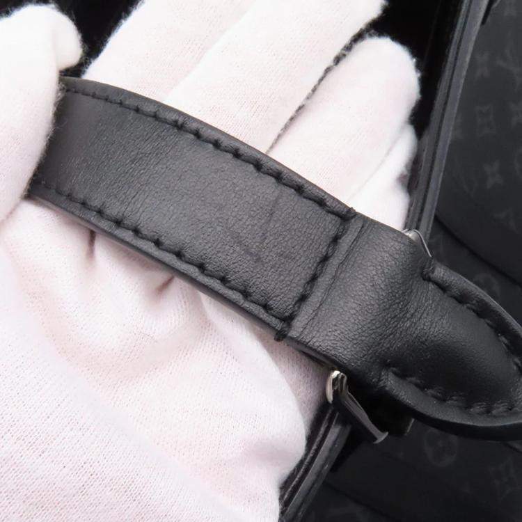 Pre Owned Louis Vuitton Sac Plat 24H Noir Monogram Eclipse