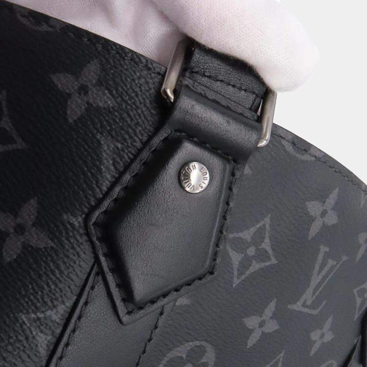 Pre Owned Louis Vuitton Sac Plat 24H Noir Monogram Eclipse