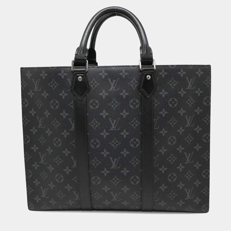 Pre Owned Louis Vuitton Sac Plat 24H Noir Monogram Eclipse