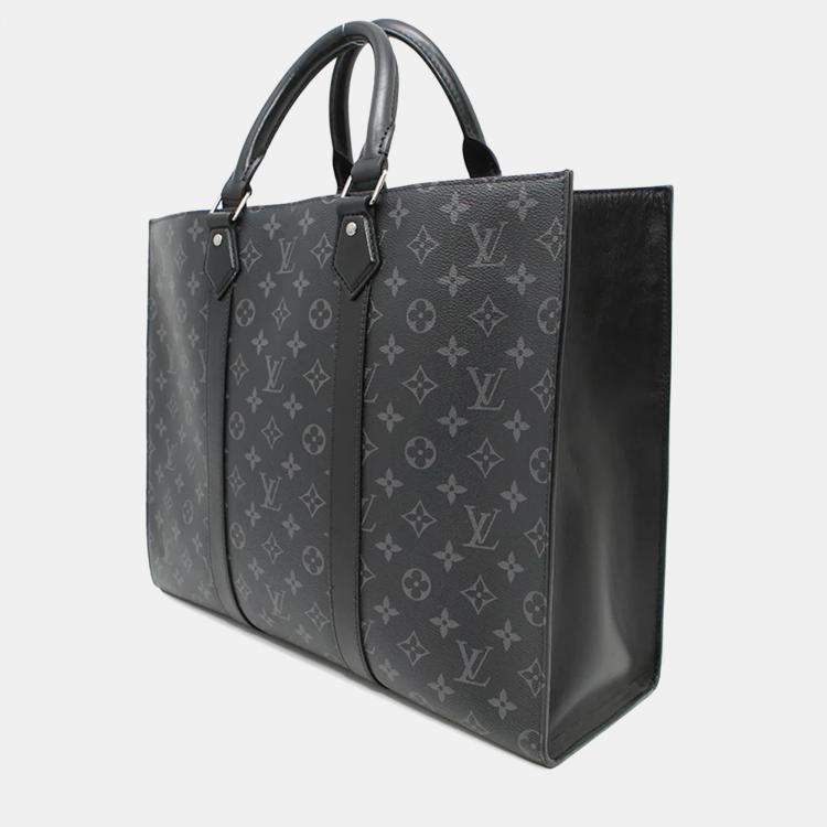 Pre Owned Louis Vuitton Sac Plat 24H Noir Monogram Eclipse