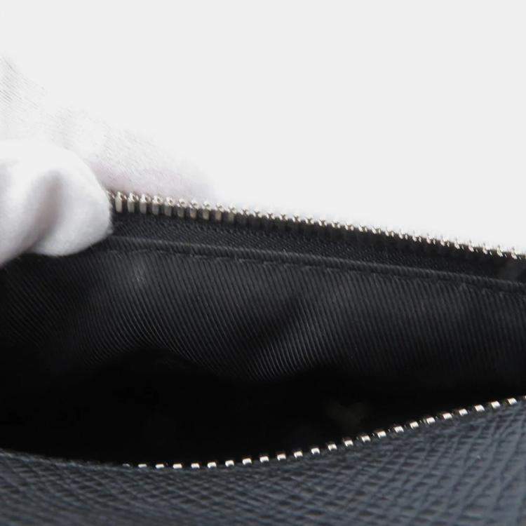 Pre Owned Louis Vuitton Outdoor Messenger Noir Taiga Leather Monogram Eclipse Size Pm