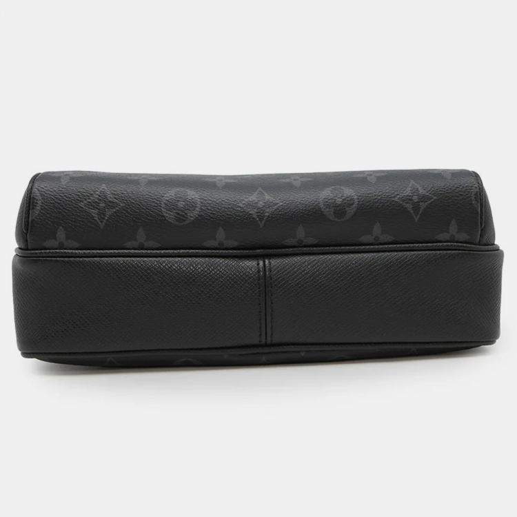 Pre Owned Louis Vuitton Outdoor Messenger Noir Taiga Leather Monogram Eclipse Size Pm