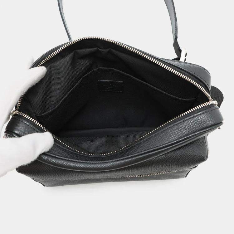 Pre Owned Louis Vuitton Outdoor Messenger Noir Taiga Leather Monogram Eclipse Size Pm