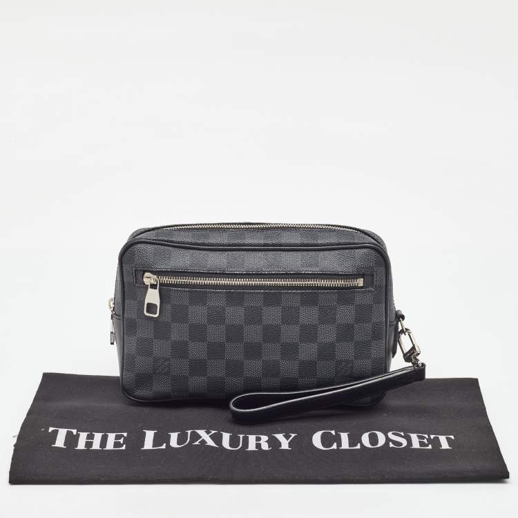 Pre Owned Louis Vuitton Damier Ebene Canvas Kasai Clutch