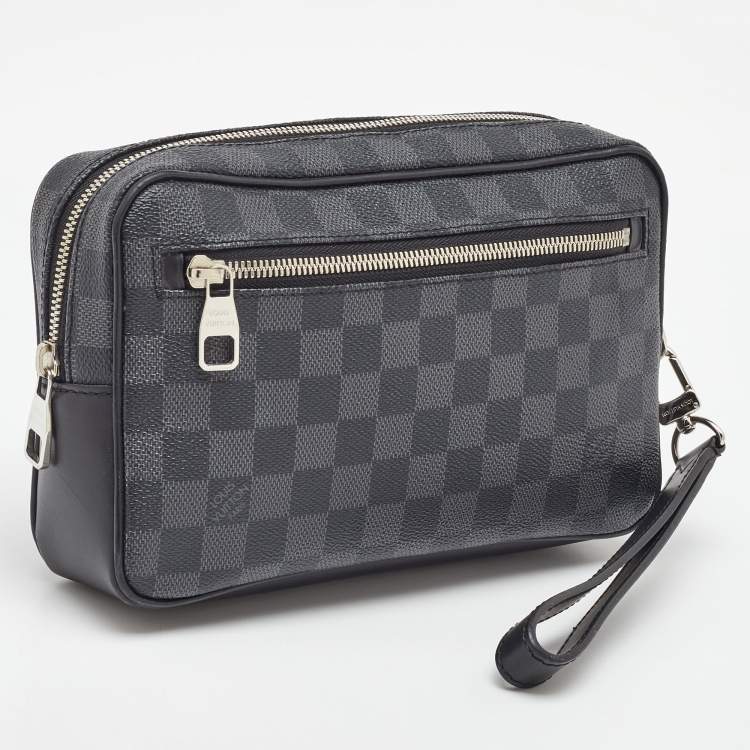 Pre Owned Louis Vuitton Damier Ebene Canvas Kasai Clutch