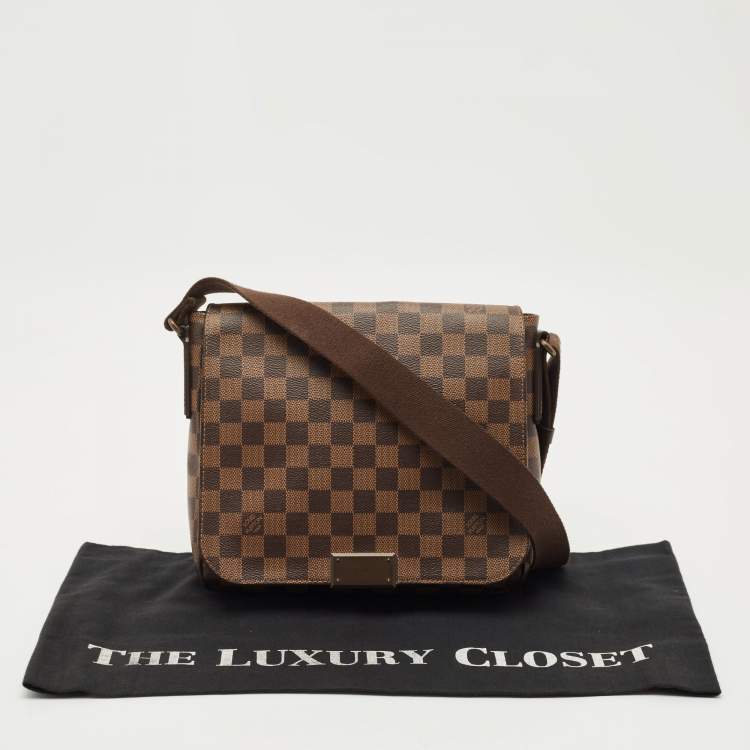 Pre Owned Louis Vuitton Damier Ebene Canvas District PM Bag