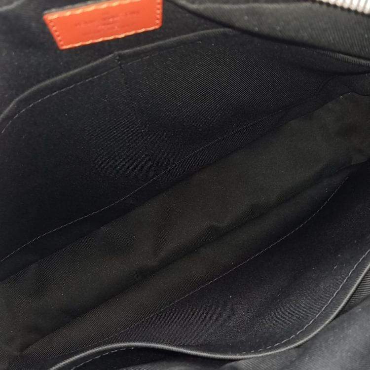 Pre Owned Louis Vuitton Black Navy Blue Epi Leather Neil Slim Messenger Bag