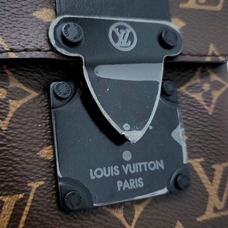Pre Owned Louis Vuitton Brown PVC S-Lock Vertical Wearable Wallet