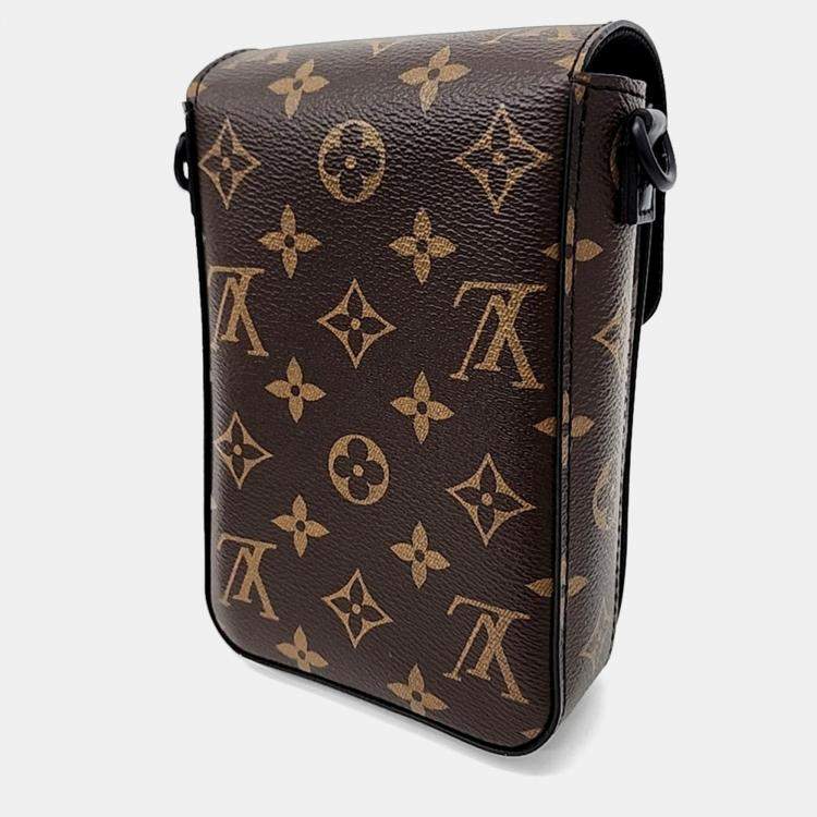 Pre Owned Louis Vuitton Brown PVC S-Lock Vertical Wearable Wallet
