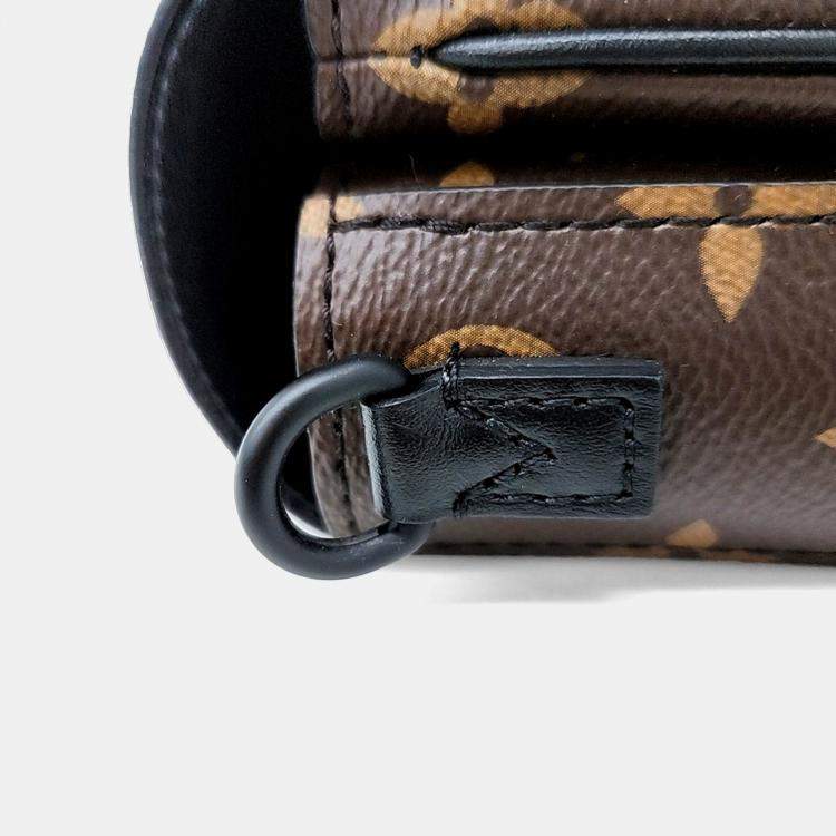 Pre Owned Louis Vuitton Brown PVC S-Lock Vertical Wearable Wallet