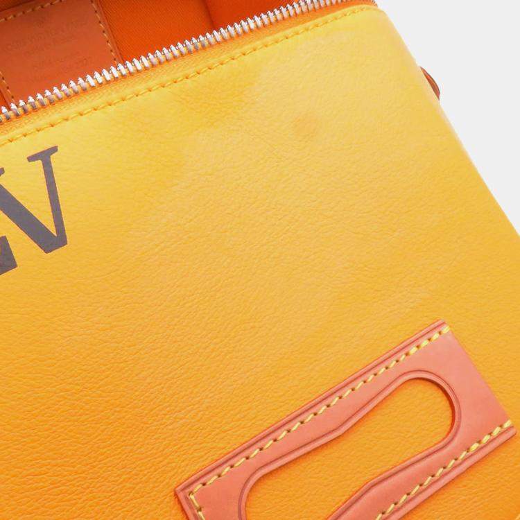 Pre Owned Louis Vuitton Vertical Box Trunk Saffron Yellow Cowhide Leather Shoulder Bag
