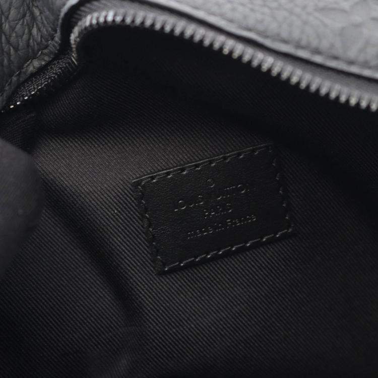 Pre Owned Louis Vuitton Soft Trunk Black Monogram Taurillon Leather Shoulder Bag