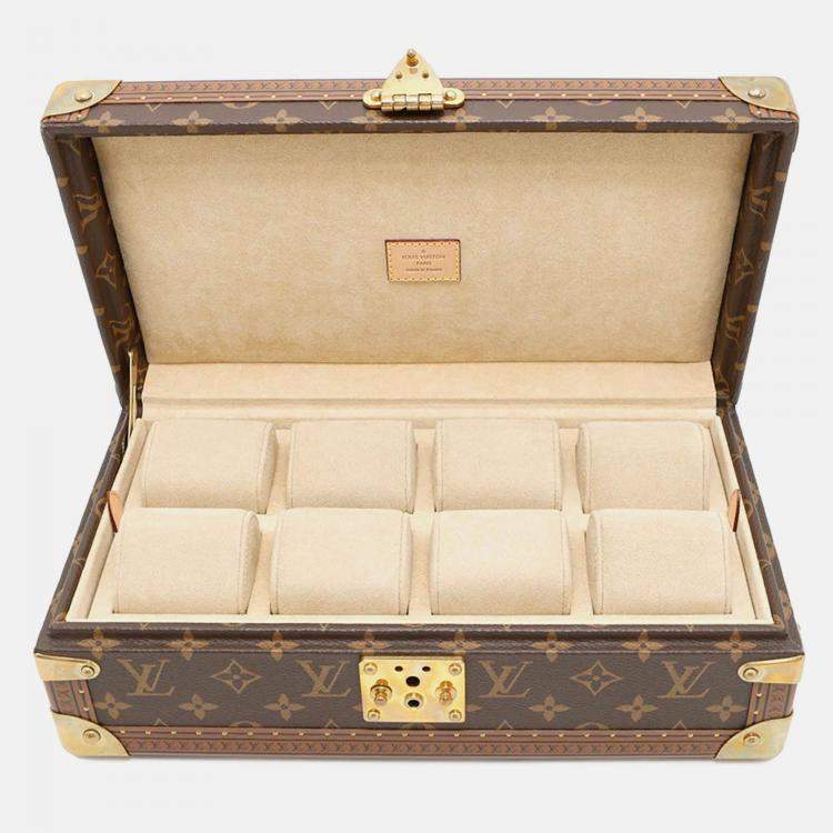 Pre Owned Louis Vuitton Coffret 8 Montor Beige Monogram